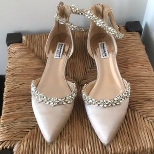 badgley mischka vivien ankle strap flats